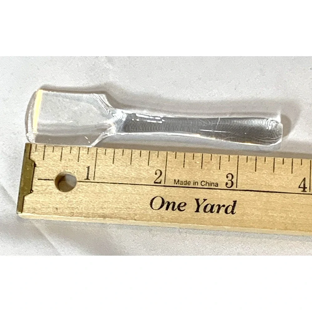 Clear Acrylic‎ Condiment Sauce Jars Serveware Party Buffet VNTG Missing 1 spoon